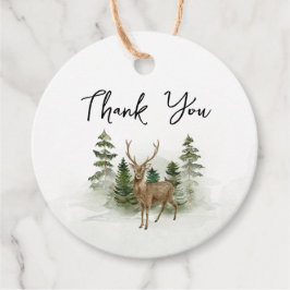 ウッドランド素朴赤ちゃんシャワー フェイバータグ