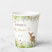 ウッドランド素朴鹿の赤ちゃんシャワー 紙コップ (正面)