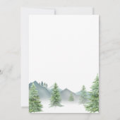 ウッドランド素朴・アドベンチャーが赤ちゃんシャワーを待ち望む 招待状 (裏面)