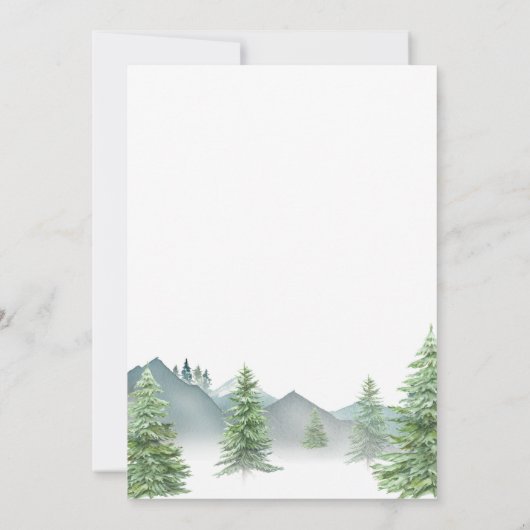 ウッドランド素朴・アドベンチャーが赤ちゃんシャワーを待ち望む 招待状 (裏面)