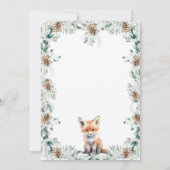 ウッドランド素朴・アドベンチャーが赤ちゃんシャワーを待ち望む 招待状 (裏面)