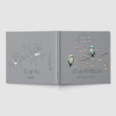 ウッドランド素朴・ラブ・バード・ロマン結婚ティック ゲストブック (全面)