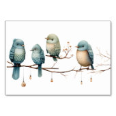 ウッドランド素朴・ラブ・バード・ロマン結婚ティック テーブルナンバー (裏面)