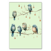 ウッドランド素朴・ラブ・バード・ロマン結婚ティック テーブルナンバー (裏面)