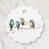 ウッドランド素朴・ラブ・バード・ロマン結婚ティック フェイバータグ (裏面)