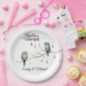 ウッドランド素朴・ラブ・バード・ロマン結婚ティック ペーパープレート (パーティー)