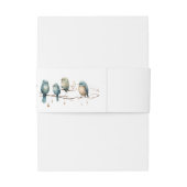 ウッドランド素朴・ラブ・バード・ロマン結婚ティック 招待状ベリーバンド (裏面例)