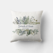 ウッドランド結婚の葉の贈り物 クッション (裏面)