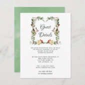 ウッドランド結婚クリスマスゲスト詳細 エンクロージャーカード (正面/裏面)