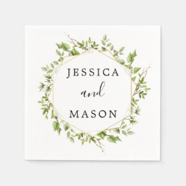 ウッドランド結婚グリーナリーのカクテルナプキン スタンダードカクテルナプキン