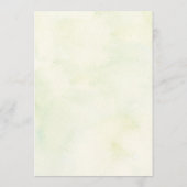 ウッドランド結婚グリーンの歓迎の旅程レター プログラム (裏面)