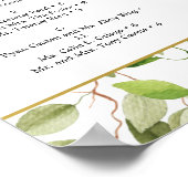 ウッドランド結婚グリーンリーのシーティングチャート ポスター (角)