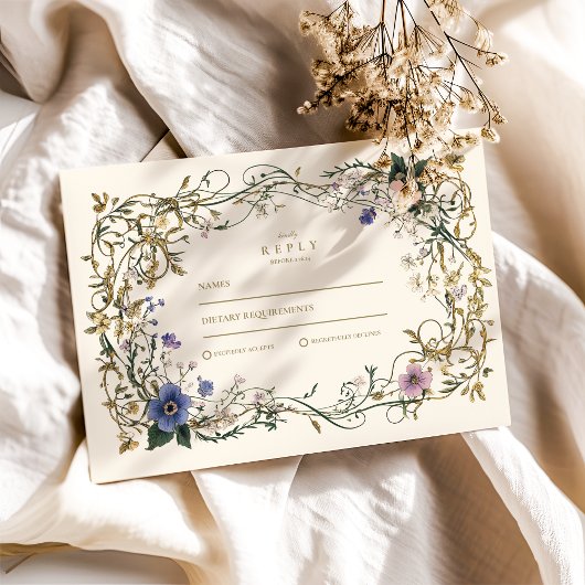 ウッドランド結婚シダ 出欠カード