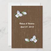 ウッドランド結婚トリリウム 招待状 (裏面)