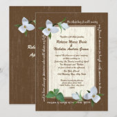 ウッドランド結婚トリリウム 招待状 (正面/裏面)