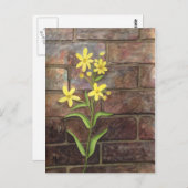 ウッドランド絵画ヒマワリ ポストカード (正面/裏面)