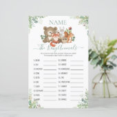 ウッドランド緑のシャワー赤ちゃん動物の名前ゲーム (スタンド正面)