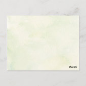 ウッドランド緑のブライダルシャワーへの招待 ポストカード (裏面)