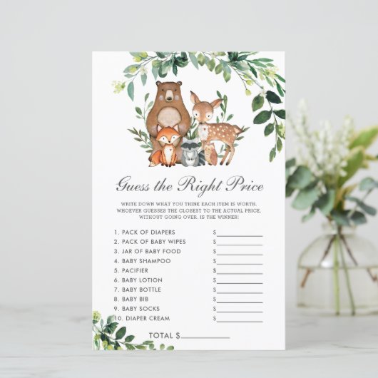 ウッドランド緑の推測の右の価格シャワーゲーム (スタンド正面)