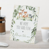 ウッドランド緑の赤ちゃんシャワーのお気に入りサイン 台座サイン (インサイチュ)