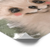 ウッドランド緑の赤ちゃんシャワー歓迎サイン ポスター (角)