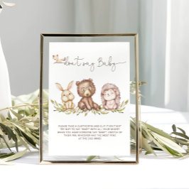 ウッドランド緑は言わないベビーゲームのポスター ポスター