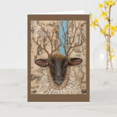 ウッドランド羊のグリーティングカード カード (黄色い花)
