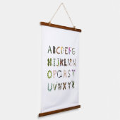 ウッドランド自然アルファベット男女兼用- abc 吊り下げ型タペストリー (傾斜あり)