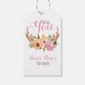 ウッドランド自然アントラーバビシャワーメッセージカード ギフトタグ (正面)