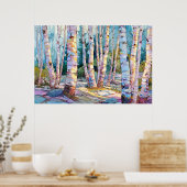 ウッドランド自然ウォールデコールフォレストウォールアートプリント ポスター (キッチン)