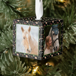 ウッドランド自然パインウマ科のホースPET 4写真 キューブオーナメント