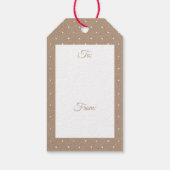 ウッドランド芸術的キツネ&ホリデーグリーナリークリスマス ギフトタグ (裏面)