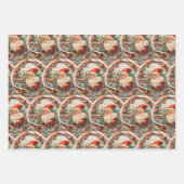 ウッドランド華美フォーククリスマス ラッピングペーパーシート (正面2)