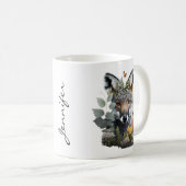 ウッドランド蝶とキツネマグ コーヒーマグカップ (正面右)