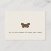 ウッドランド蝶の赤ちゃんシャワー用ブック エンクロージャーカード (裏面)