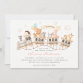 ウッドランド表現ベイビーシャワー 招待状 (正面)