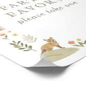 ウッドランド誕生日パーティー好意サイン ポスター (角)