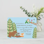 ウッドランド誕生日パーティー 招待状 (スタンド正面)