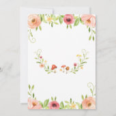 ウッドランド誕生日招待状森林動物パーティー 招待状 (裏面)