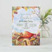 ウッドランド誕生日招待状、ウッドランドキノコ 招待状 (スタンド正面)