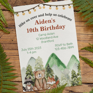 ウッドランド誕生日 招待状