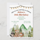 ウッドランド誕生日 招待状 (正面)