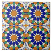 ウッドランド調和モロッコモザイクパターン タイル (正面)