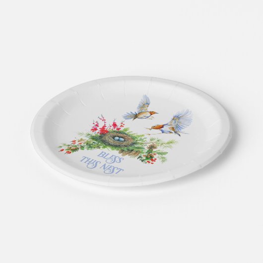 ウッドランド賛美宝物本巣引っ越し祝いパーティー ペーパープレート (アングル)