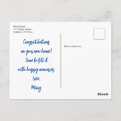 ウッドランド賛美宝物本巣引っ越し祝いパーティー ポストカード (裏面)