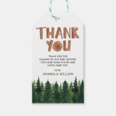 ウッドランド赤ちゃんシャワーありがとう ギフトタグ (正面)