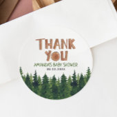 ウッドランド赤ちゃんシャワーありがとう ラウンドシール