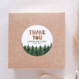 ウッドランド赤ちゃんシャワーありがとう ラウンドシール