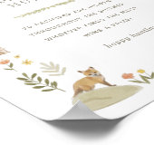 ウッドランド赤ちゃんシャワーおしゃぶり狩り標識 ポスター (角)