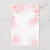 ウッドランド赤ちゃんシャワーおむつガール用ラッフルカード エンクロージャーカード (裏面)